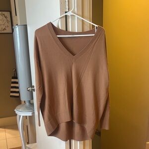 LOFT V-Neck Tan Sweater